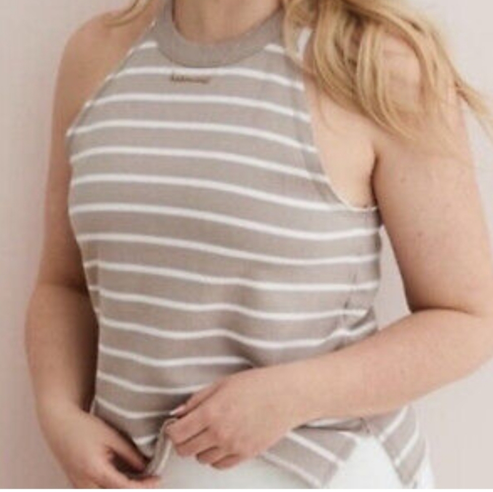 Aerie High Neck Sleeveless Terrycloth Top Sz XS